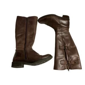 Ganzo Women’s Leather Boots EU 37 Made in Spain Brown Riding, Moto, Calf